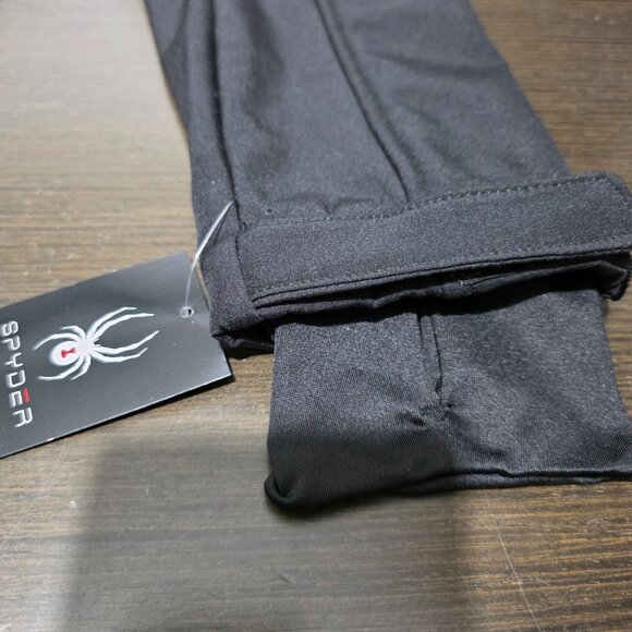 NWT Spyder Black Zip Jacket Hood, Water & Wind Resistent Termoweb Thumb Hole S/P - Picture 12 of 16